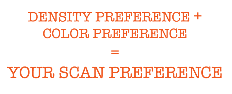Scan preference equation