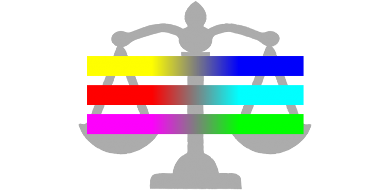 A graphic displaying how colors are balanced