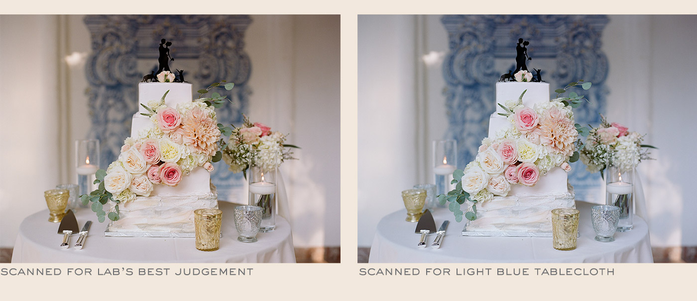 Color difference between two photos scanned with a different object focus